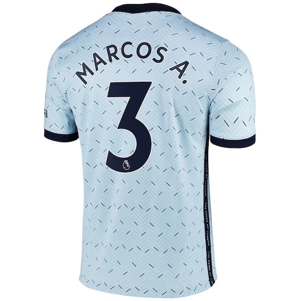 Maillot Football Chelsea NO.3 Marcos A. Exterieur 2020-21 Bleu